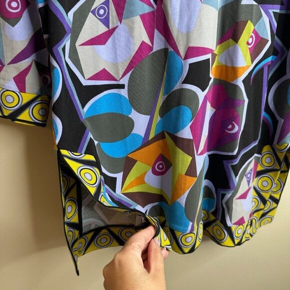 The Metropolitan Museum of Art Blouse Top Womens Sz S Multicolor Abstract Tunic - Picture 4 of 8